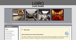 Desktop Screenshot of ligro-leuchten.de